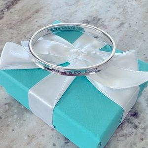 Authentic Vintage Tiffany & Co 1837 Concave Bangle 925 Sterling Silver